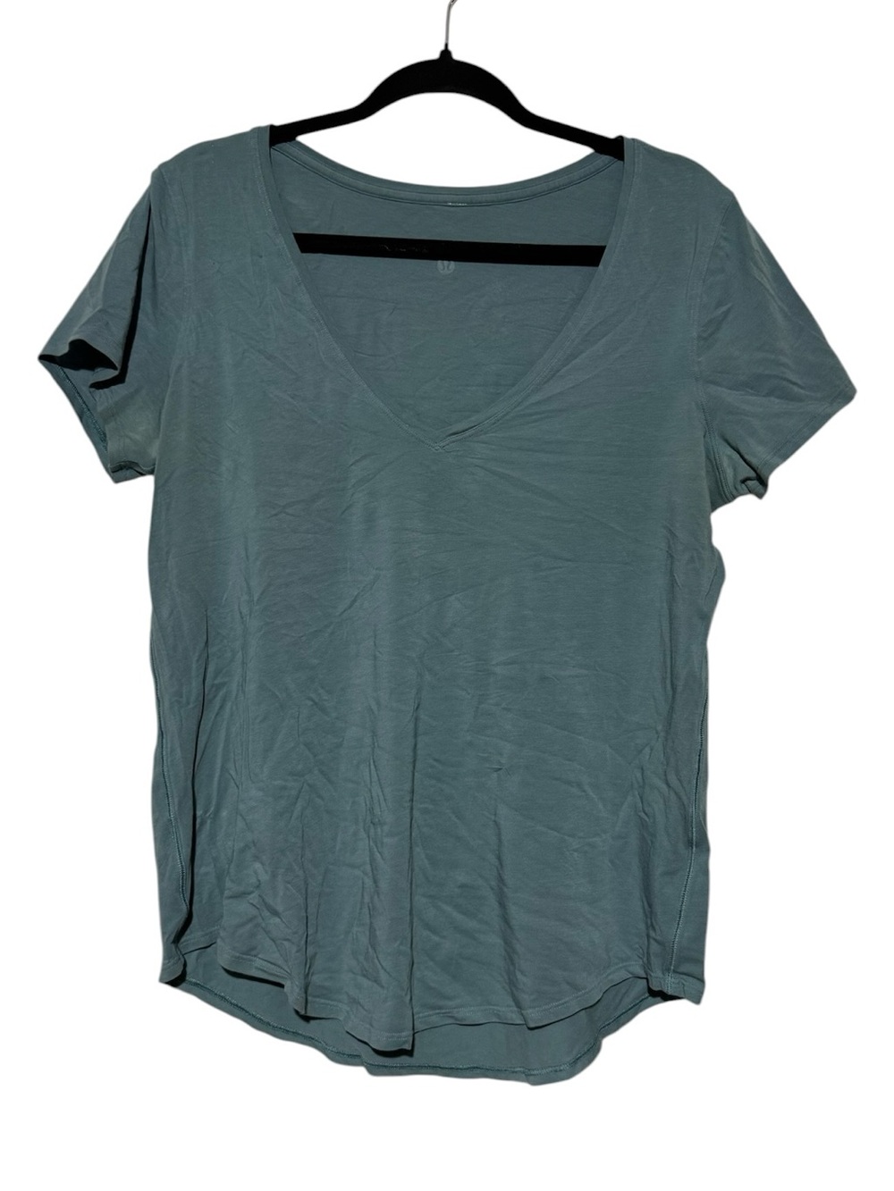 Lululemon Oversized Deep V-neck Tee  Size 10 Blue Green Workout Athletic Comfy